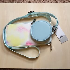 NWT BP Tie Dye Phone Case Lanyard w Circular Pouch Case